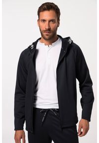 JAY-PI - Męska Treningowa bluza rozpinana FLEXNAMIC® tenis softshell kaptur. Kolekcja: plus size. Kolor: niebieski. Materiał: elastan, poliester, materiał. Sport: tenis