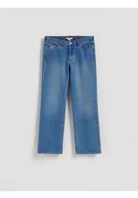Reserved - Jeansy wide leg - niebieski. Kolor: niebieski. Materiał: jeans #1