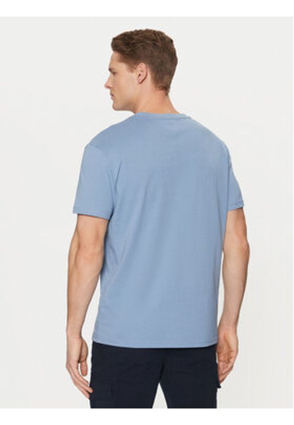 Tommy Jeans T-Shirt Signature DM0DM21109 Niebieski Regular Fit. Kolor: niebieski. Materiał: bawełna