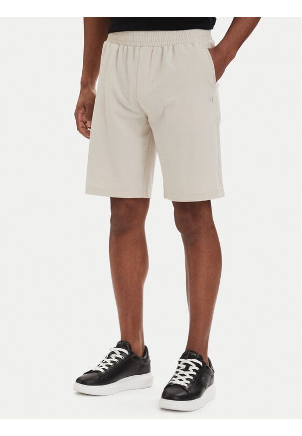 Karl Lagerfeld - KARL LAGERFELD Szorty sportowe 265701 562034 Beżowy Regular Fit. Kolor: beżowy. Materiał: syntetyk. Styl: sportowy