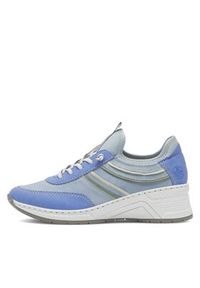 Rieker Sneakersy N4381-10 Błękitny. Kolor: niebieski. Materiał: skóra