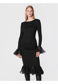 ROTATE Sukienka koktajlowa Heavy Jersey RT1870 Czarny Regular Fit. Kolor: czarny. Materiał: wiskoza, jersey. Styl: wizytowy