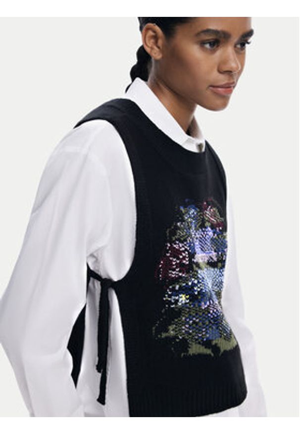 Desigual Koszula Chaleco 25WWCW01 Biały Regular Fit. Kolor: biały. Materiał: bawełna