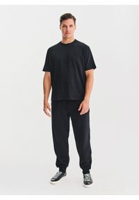 Pako Lorente - PAKO LORENTE - Czarny t-shirt oversize. Okazja: na co dzień. Kolor: czarny, brązowy, biały. Materiał: bawełna. Styl: casual #8