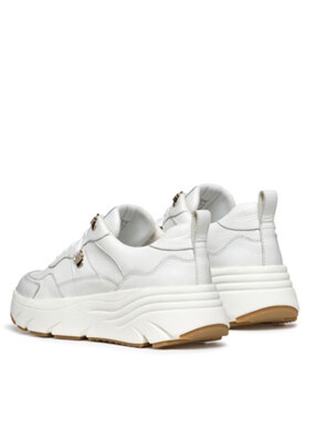 Geox Sneakersy D Diamanta D36UFE 00046 C1000 Biały. Kolor: biały. Materiał: skóra