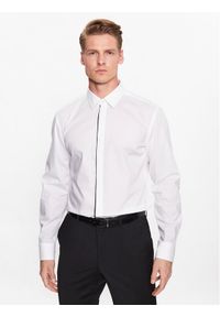 BOSS - Boss Koszula 50484505 Biały Slim Fit. Kolor: biały. Materiał: bawełna