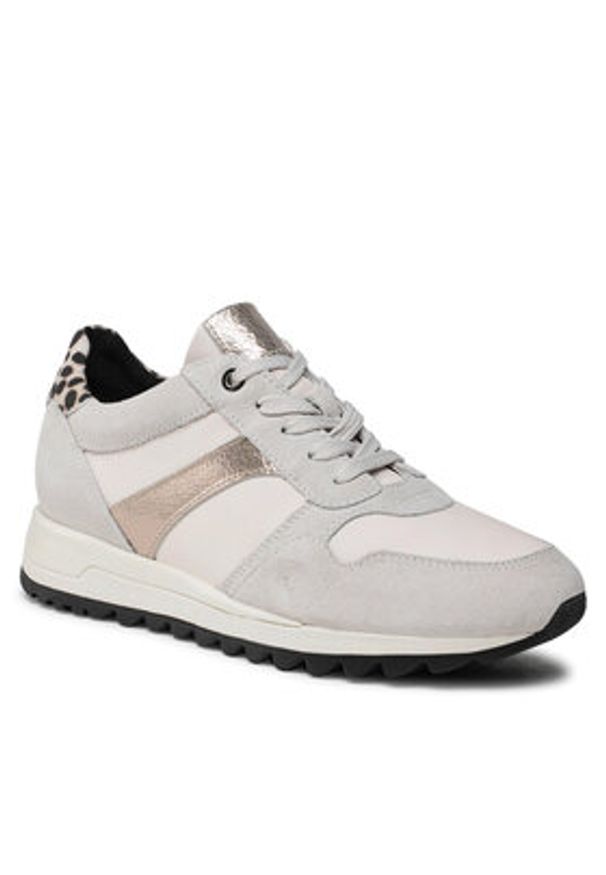 Geox Sneakersy D Tabelya A D15AQA A02285 C1002 Biały. Kolor: biały. Materiał: skóra