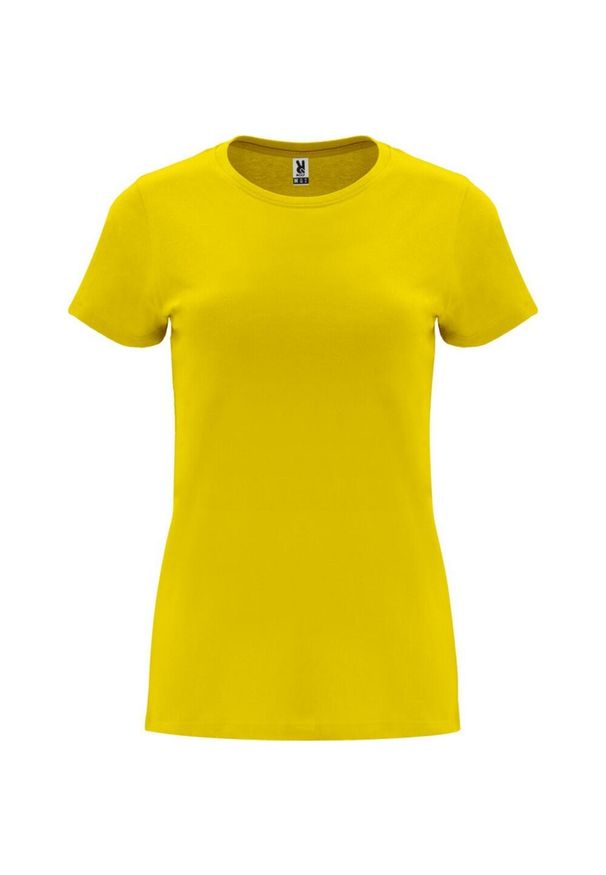 ROLY - Damska Koszulka Z Krótkim Rękawem Capri. Kolor: żółty. Długość rękawa: krótki rękaw. Długość: krótkie. Sport: turystyka piesza