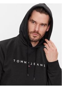 Tommy Jeans Bluza Linear Logo DM0DM17985 Czarny Regular Fit. Kolor: czarny. Materiał: bawełna #6