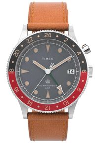 Timex - Zegarek Męski TIMEX Traditional GMT Waterbury TW2V74000. Materiał: skóra #1
