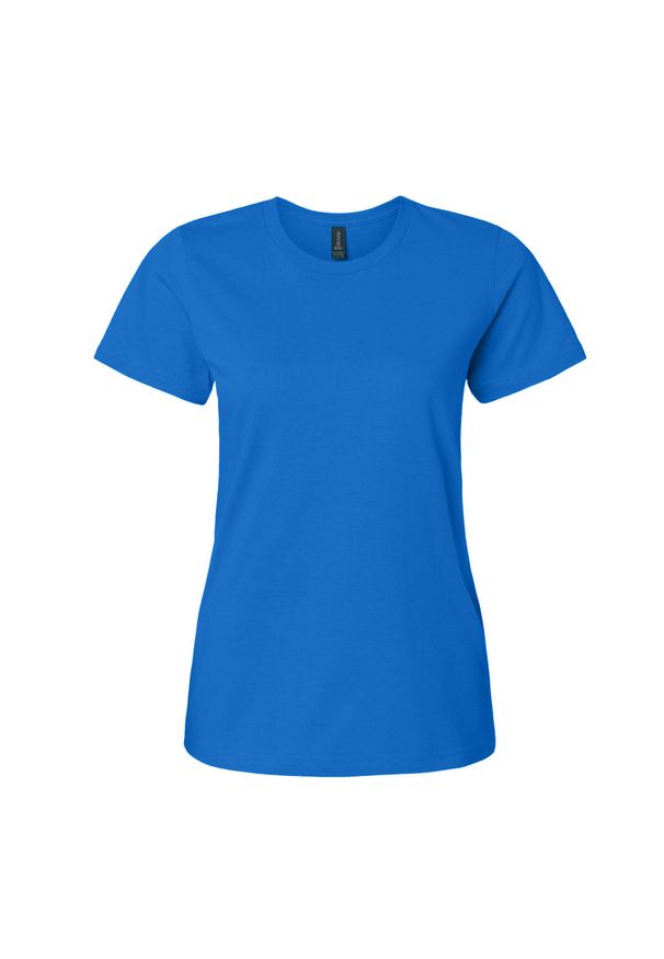GILDAN - Damska Koszulka Softstyle O Średniej Grubości. Kolor: niebieski. Sport: turystyka piesza