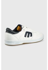Etnies sneakersy skórzane męskie kolor biały. Nosek buta: okrągły. Zapięcie: sznurówki. Kolor: biały. Materiał: skóra