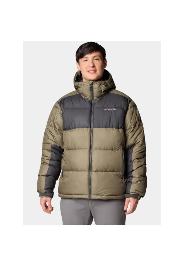 columbia - Płaszcz Zimowy Męski Columbia Pike Lake II. Kolor: szary, wielokolorowy, zielony. Technologia: Omni-Heat (Columbia). Sezon: zima. Sport: turystyka piesza