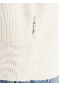 Calvin Klein Jeans Sweter Woolen Stitch LV044D372G Biały Regular Fit. Kolor: biały. Materiał: syntetyk #3