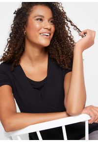 bonprix - T-shirt ciążowy i do karmienia, 2 w 1 (2 szt.). Kolekcja: moda ciążowa. Kolor: czarny. Materiał: jersey #3