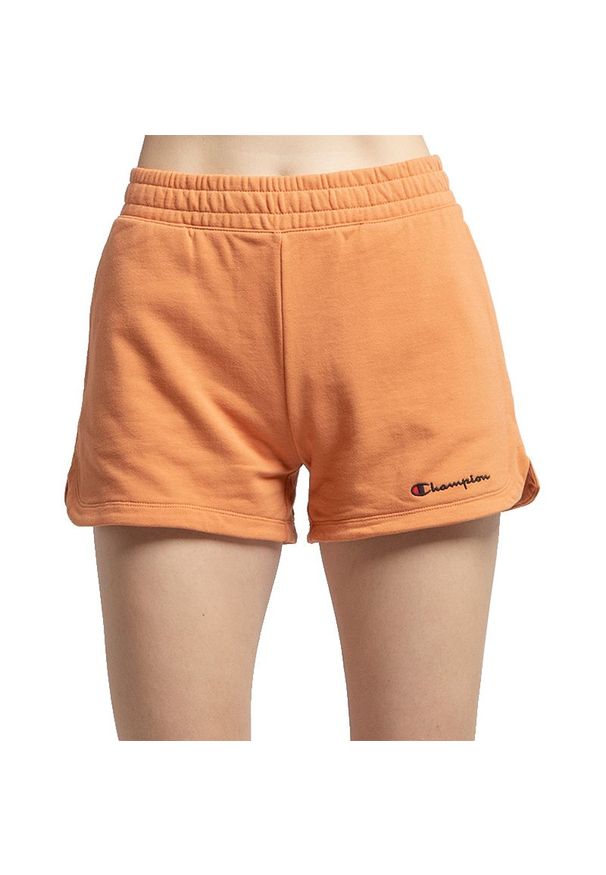 Champion Organic Cotton Terry High Waist Shorts > 114354-OS011. Stan: podwyższony. Materiał: bawełna. Długość: krótkie