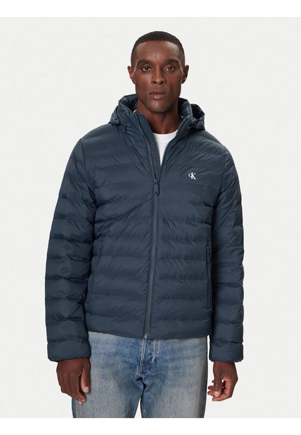 Calvin Klein Jeans Kurtka zimowa LV04RC511G Niebieski Regular Fit. Kolor: niebieski. Materiał: syntetyk. Sezon: zima