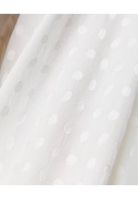 Balmain - BALMAIN - Biała sukienka z jedwabiu. Okazja: na spotkanie biznesowe. Kolor: biały. Materiał: jedwab. Wzór: kropki. Typ sukienki: asymetryczne. Styl: biznesowy #4