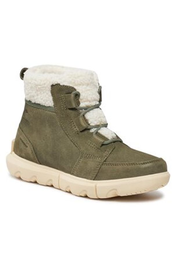 sorel - Sorel Botki Explorer Next™ Carnival Wp NL5026-397 Zielony. Kolor: zielony. Materiał: skóra, zamsz