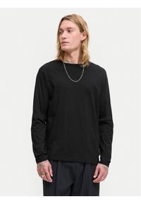 Jack & Jones - Jack&Jones Longsleeve Basic 12279538 Czarny Regular Fit. Kolor: czarny. Materiał: bawełna. Długość rękawa: długi rękaw