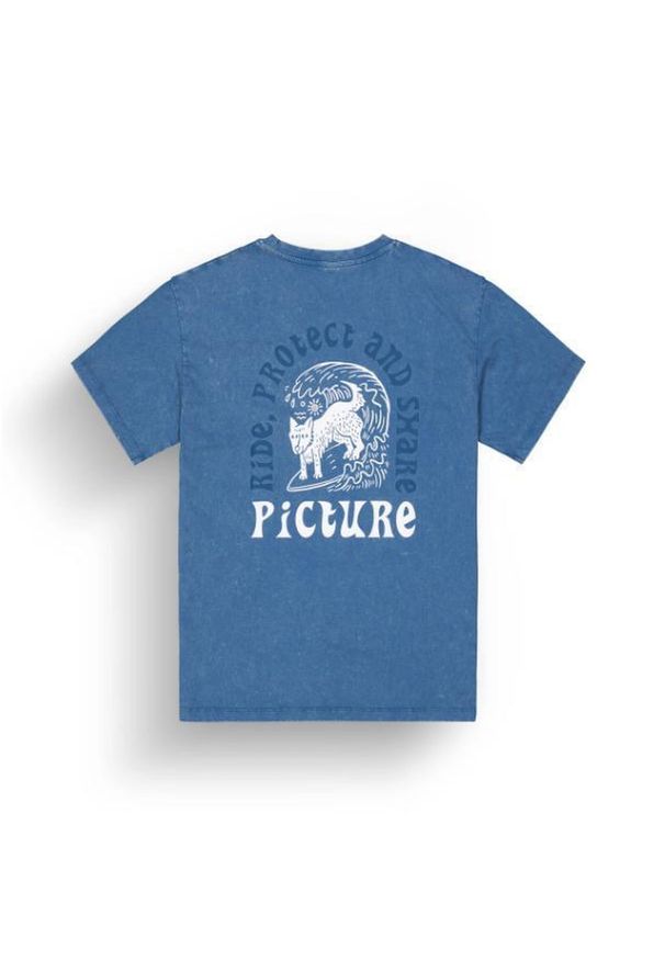 Koszulka z nadrukiem Pictureride Serenity Blue Wshd. Kolor: niebieski. Wzór: nadruk. Sport: skateboard