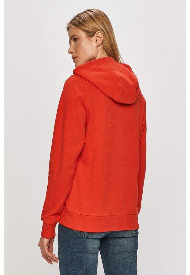 Helly Hansen - Bluza. Typ kołnierza: kaptur. Kolor: czerwony. Długość rękawa: długi rękaw. Długość: długie