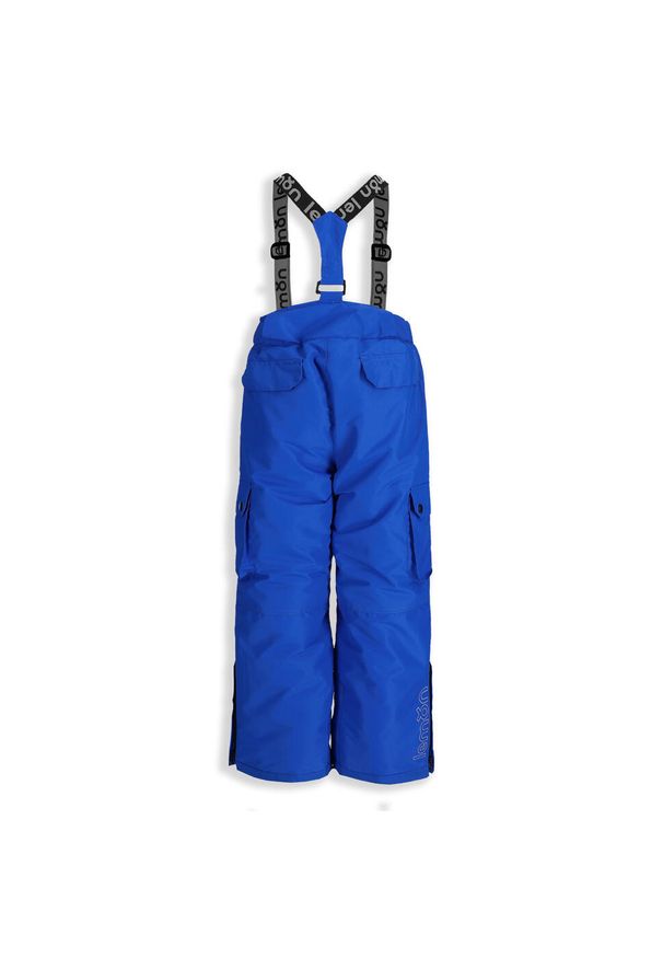Spodnie narciarskie dziecięce z szelkami Lemon Explore ZL5 kobaltowe. Kolor: niebieski. Materiał: poliester. Sezon: zima. Sport: narciarstwo
