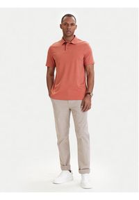 Calvin Klein Polo LV04LB276G Pomarańczowy Regular Fit. Typ kołnierza: polo. Kolor: pomarańczowy. Materiał: bawełna #5