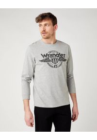 Wrangler - WRANGLER LS AMERICANA TEE MID GREY MEL W7J5D3X37