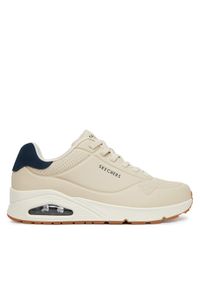 skechers - Skechers Sneakersy Uno Tailored Air 183007/NTBL Beżowy. Kolor: beżowy. Materiał: skóra #1