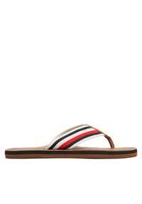 TOMMY HILFIGER - Tommy Hilfiger Japonki Leather Beach Sandal FM0FM04548 Kolorowy. Materiał: materiał. Wzór: kolorowy #6