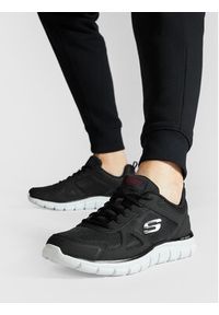 skechers - Skechers Sneakersy Scloric 52631/BKRD Czarny. Kolor: czarny. Materiał: mesh, materiał