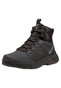 Buty trekkingowe męskie Helly Hansen Stalheim HT. Wysokość cholewki: za kostkę. Zapięcie: sznurówki. Kolor: czarny. Materiał: materiał, syntetyk, tkanina. Szerokość cholewki: normalna