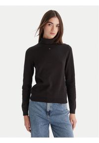 Tommy Jeans Golf Essential DW0DW21672 Czarny Regular Fit. Typ kołnierza: golf. Kolor: czarny. Materiał: bawełna #1