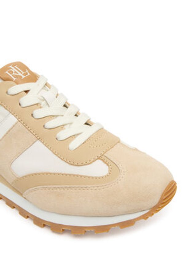 Lauren Ralph Lauren - LAUREN RALPH LAUREN Sneakersy 802951384010 Beżowy. Kolor: beżowy. Materiał: zamsz, skóra