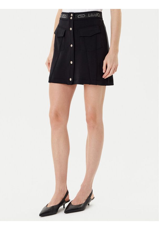 Liu Jo Spódnica TF5092 J4616 Czarny Regular Fit. Kolor: czarny. Materiał: syntetyk