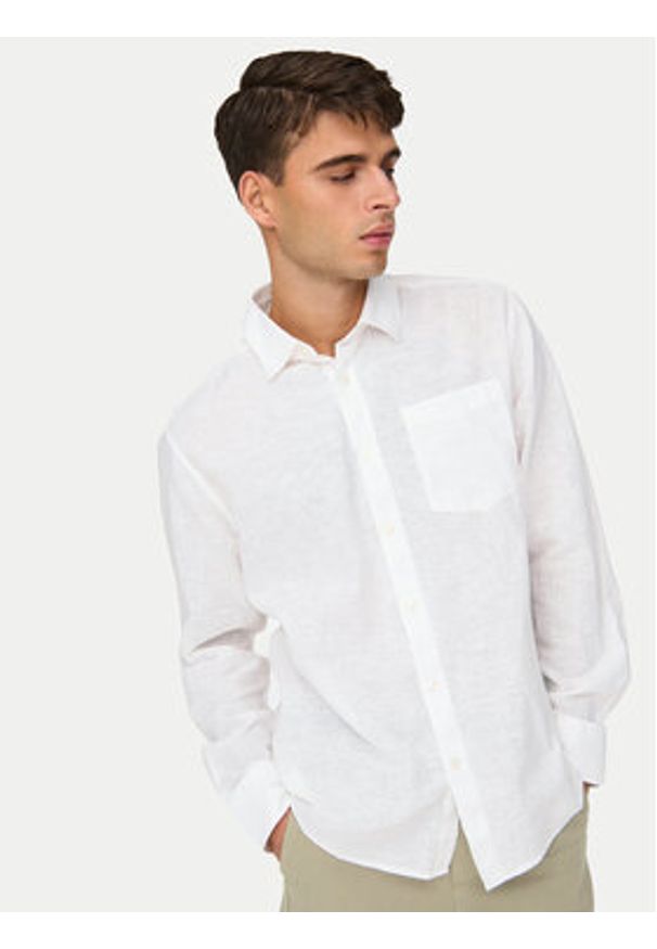 Only & Sons Koszula Caiden 22031804 Biały Regular Fit. Kolor: biały. Materiał: bawełna