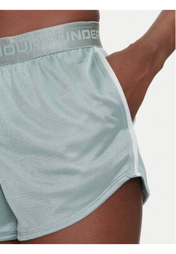 Under Armour Szorty sportowe Tech™ Play Up Shine 1389883 Zielony Regular Fit. Kolor: zielony. Materiał: syntetyk