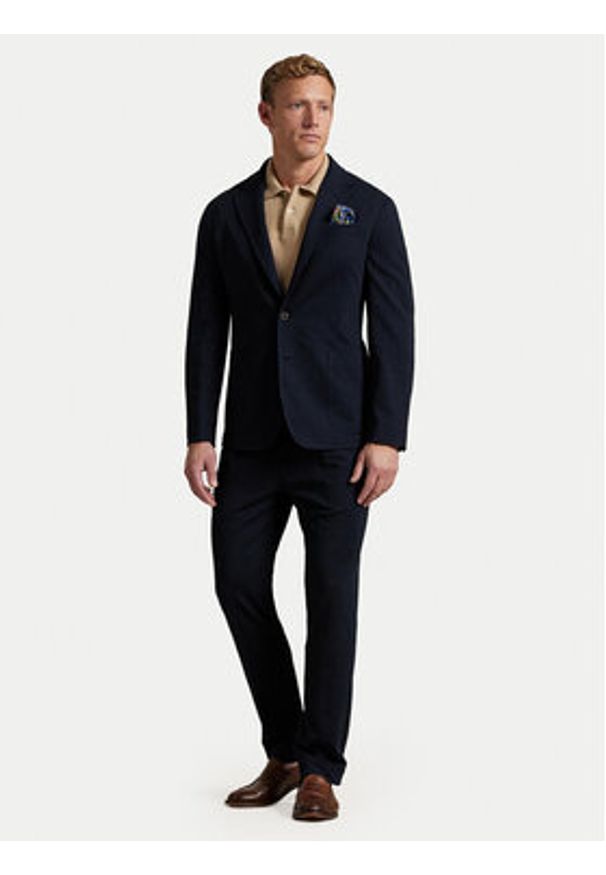 Polo Ralph Lauren Marynarka 715966393001 Granatowy Modern Fit. Typ kołnierza: polo. Kolor: niebieski. Materiał: bawełna