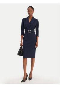 Rinascimento Sukienka koktajlowa CFC0126777003 Granatowy Slim Fit. Kolor: niebieski. Materiał: syntetyk. Styl: wizytowy #4