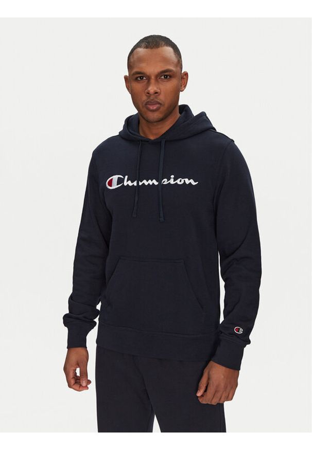 Champion Bluza 220726 Granatowy Slim Fit. Kolor: niebieski. Materiał: syntetyk