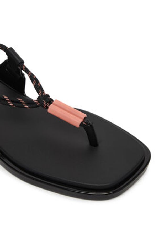 Calvin Klein Sandały Beach Sandal Rope Pu 2 HW0HW02967 Czarny. Kolor: czarny. Materiał: materiał