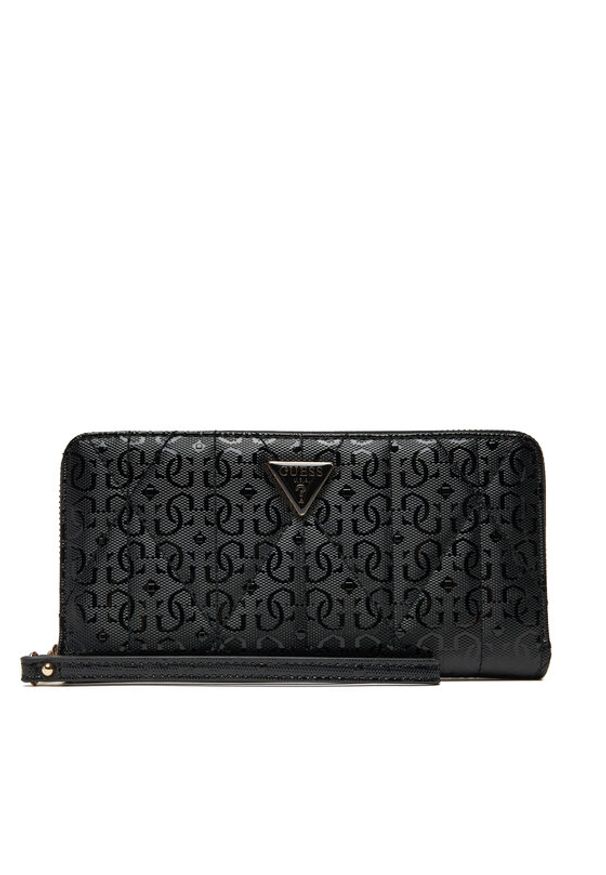 Guess Duży Portfel Damski Aldina Slg SWGG96 63146 Czarny. Kolor: czarny. Materiał: skóra