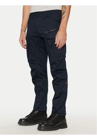 G-Star RAW - G-Star Raw Spodnie materiałowe Rovic 3D D02190 Granatowy Regular Fit. Kolor: niebieski. Materiał: bawełna