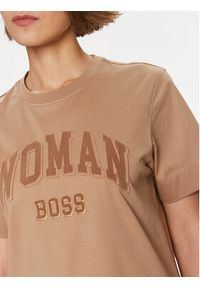 BOSS - Boss T-Shirt Elpha 50514737 Beżowy Regular Fit. Kolor: beżowy. Materiał: bawełna