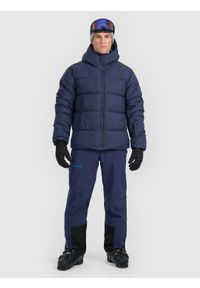 4f - 4F Kurtka narciarska membrana 5000 męska - granatowa XL. Kolor: niebieski. Materiał: poliester, materiał. Wzór: gładki. Sezon: zima #2