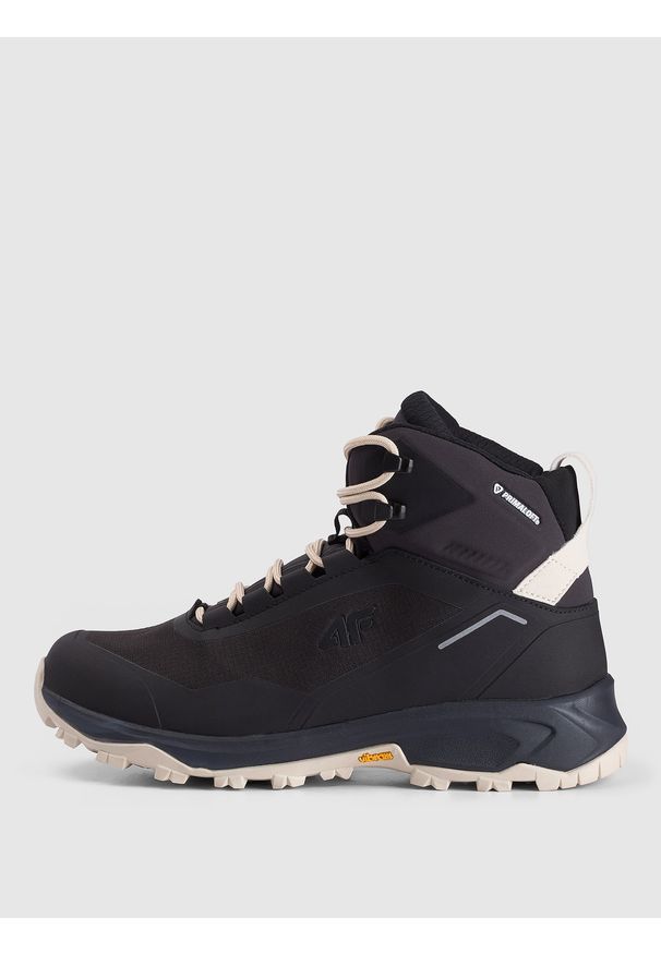 4f - 4F Wysokie buty trekkingowe ICE CRACKER z izolacją Primaloft damskie - czarne 37. Wysokość cholewki: przed kolano. Kolor: czarny. Materiał: nylon. Szerokość cholewki: normalna. Sezon: zima