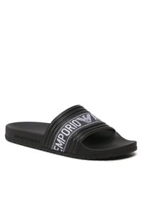 Klapki Emporio Armani XVPS05 XN744 00002 Black. Kolor: czarny. Materiał: skóra #1