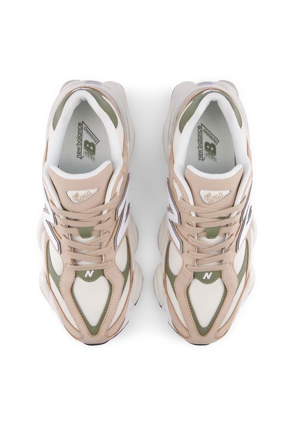 Buty unisex New Balance U90606BI – beżowe. Kolor: beżowy. Materiał: zamsz, materiał, skóra, guma, syntetyk. Szerokość cholewki: normalna. Sport: turystyka piesza