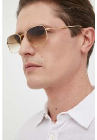 Ray-Ban okulary przeciwsłoneczne kolor złoty. Kształt: owalne. Kolor: złoty #8